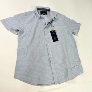 Nickel & Iron New York Shirt Mens Large Sky Short-Sleeve Button-Down Tee NWT